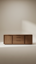 Modular Smoked Oak Sideboard