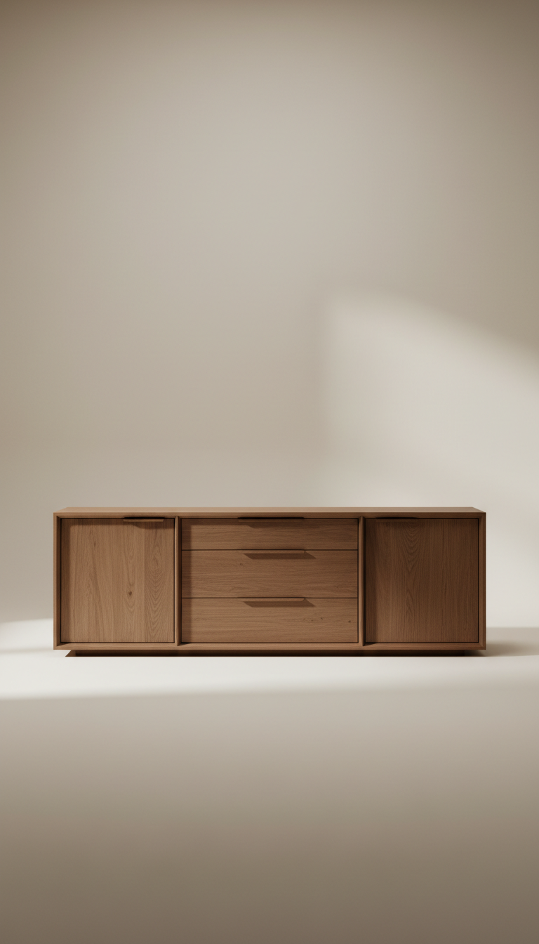 Modular Smoked Oak Sideboard