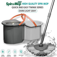 Premium 360° Spin Mop Set with Bucket – Adjustable Handle