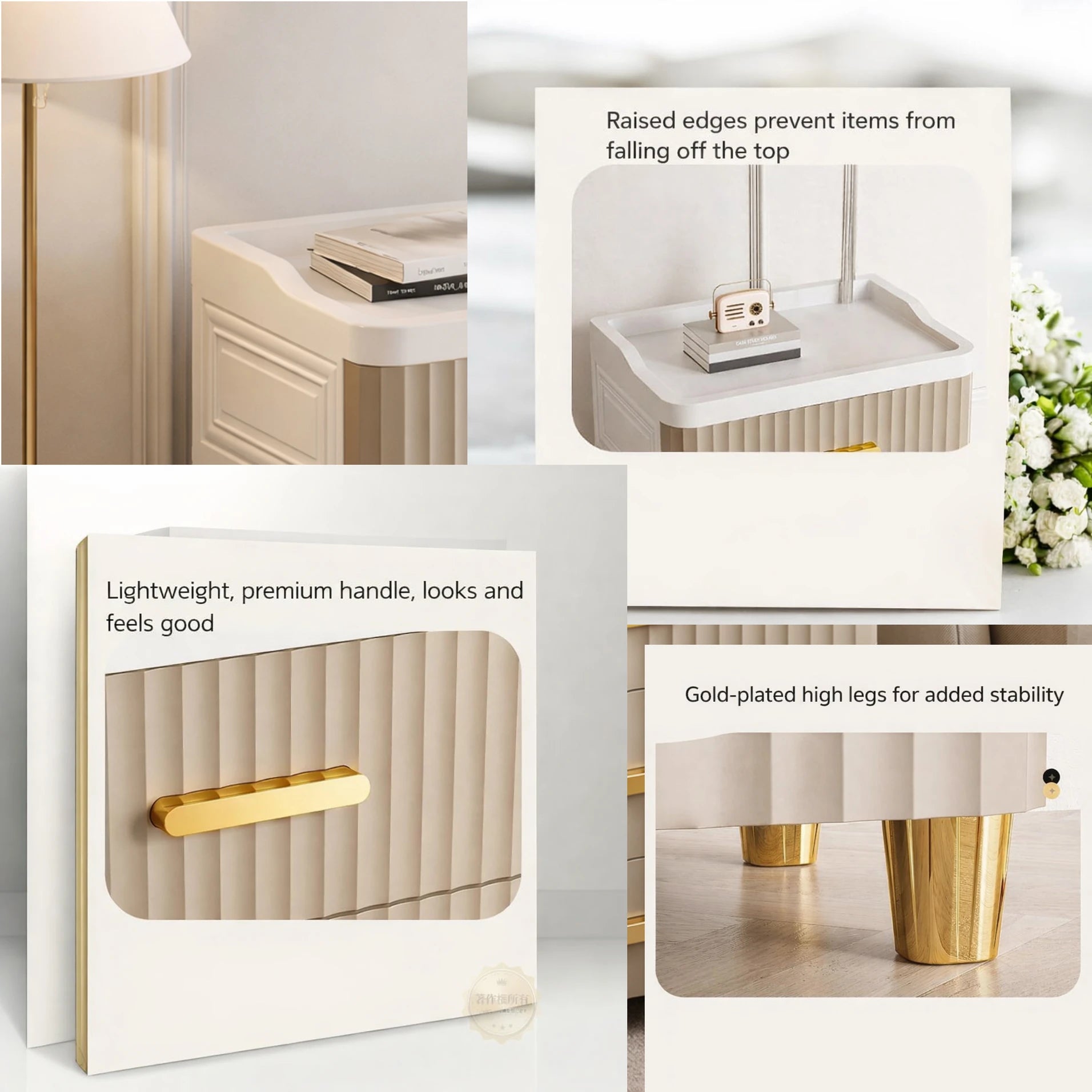 Premium 4-Layer Foldable Plastic Storage Cabinet – Light Brown