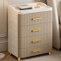 Premium 4-Layer Foldable Plastic Storage Cabinet – Light Brown