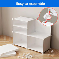 Premium 12-Layer Plastic Shoe Storage Cabinet with Doors | Dustproof Modular Shoe Organizer | White