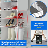 Premium 12-Layer Plastic Shoe Storage Cabinet with Doors | Dustproof Modular Shoe Organizer | White