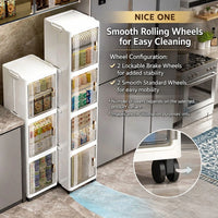 Premium 3-Door 6-Shelf Foldable Plastic Storage Cabinet – White