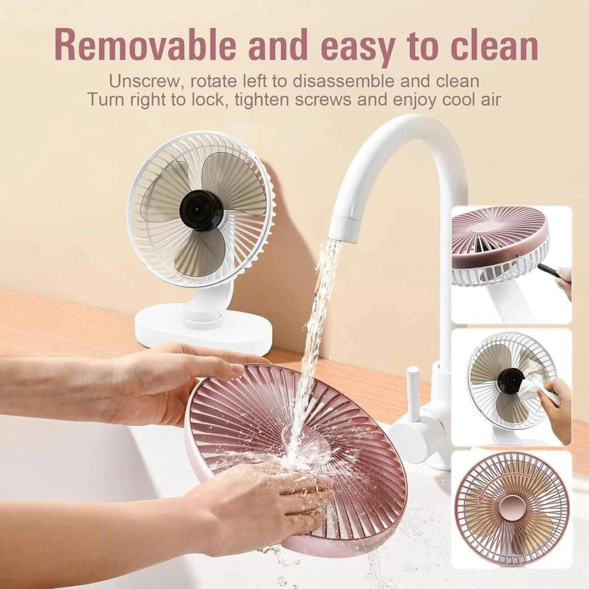 Premium 700 mm 360° Rotating Table Fan with Ultra High-Speed Air Cooling