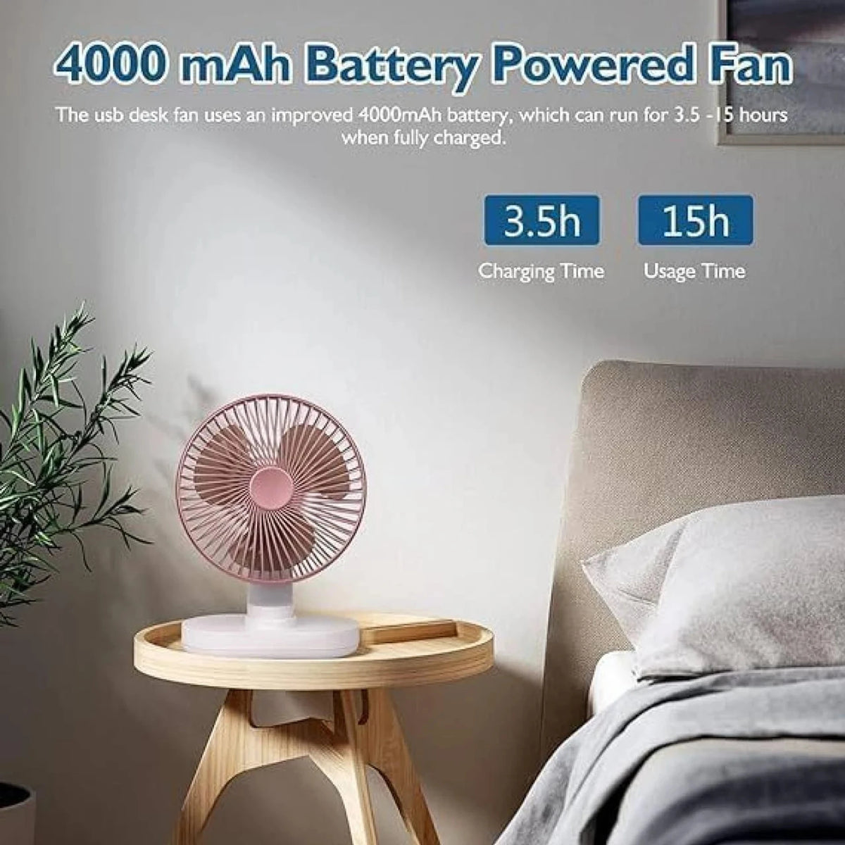 Premium 700 mm 360° Rotating Table Fan with Ultra High-Speed Air Cooling