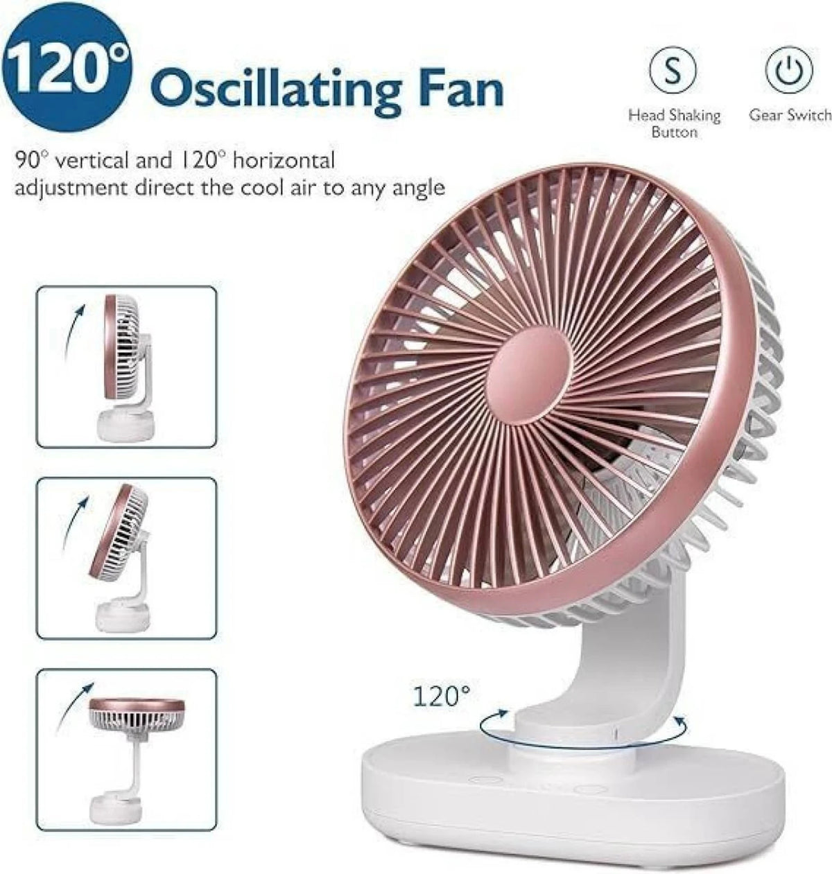 Premium 700 mm 360° Rotating Table Fan with Ultra High-Speed Air Cooling