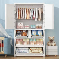 Premium 2+1 Door Kids Plastic Wardrobe – Lion