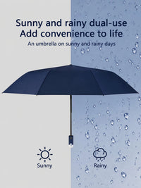 Premium Round Clip Folding Umbrella – Navy