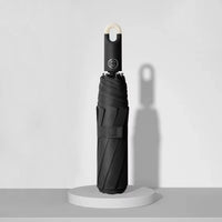 Premium Round Clip Folding Umbrella – Black