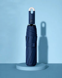 Premium Round Clip Folding Umbrella – Navy