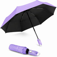 Premium Round Clip Folding Umbrella – Purple
