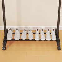 Premium Foldable Single Rod Hallstand with Shelf – Black
