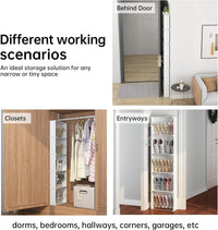 Premium Slim 6-Layer Plastic Shoe Storage Cabinet with Flip Doors – White
