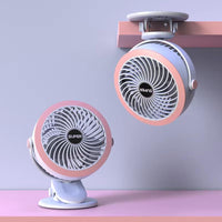 Premium 6-Inch Rechargeable Mini Clip Fan with 5-Speed Modes – 1200mAh | USB Portable Desk Fan
