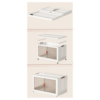 Premium 1-Tier Foldable Plastic Storage Cabinet with Door – White