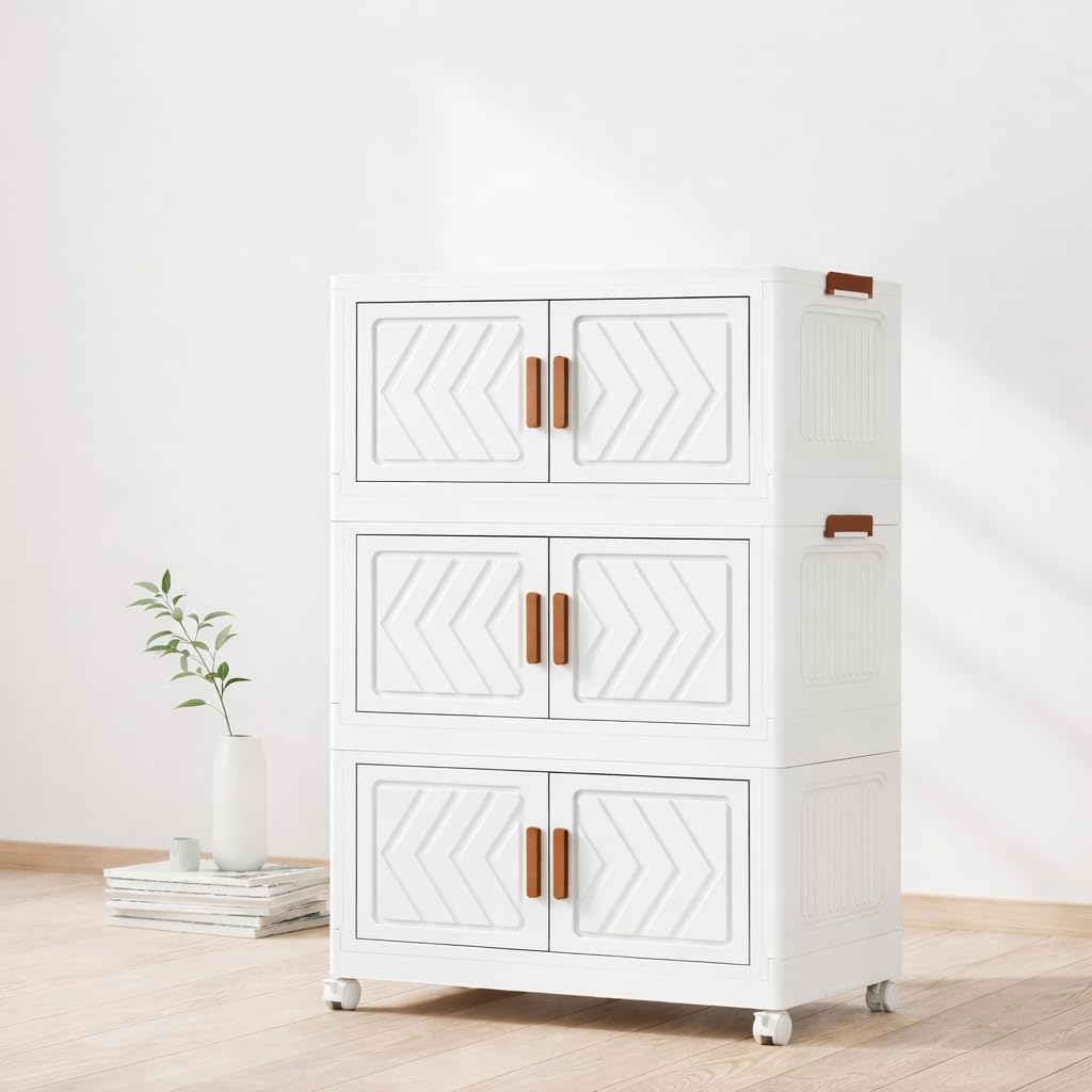 Premium 1+3 Door Multi-Purpose Kids Plastic Storage Cabinet – Ivory