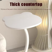 Premium Adjustable C-Shaped Side Table – White Marble