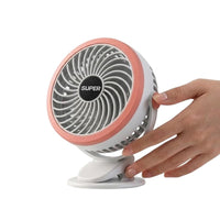Premium 6-Inch Rechargeable Mini Clip Fan with 5-Speed Modes – 1200mAh | USB Portable Desk Fan