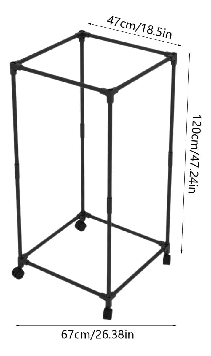 Premium Single-Tier Rotating Garment Hanger Stand – Black