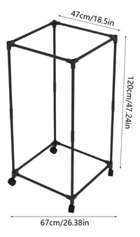Premium Single-Tier Rotating Garment Hanger Stand – Black