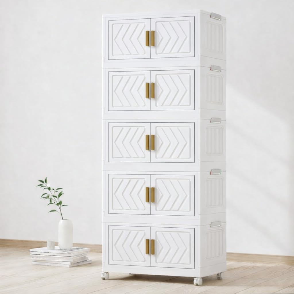 Premium 5-Tier Multi-Purpose Plastic Storage Organizer – Ivory