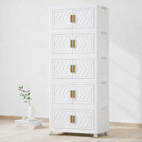 Premium 5-Tier Multi-Purpose Plastic Storage Organizer – Ivory