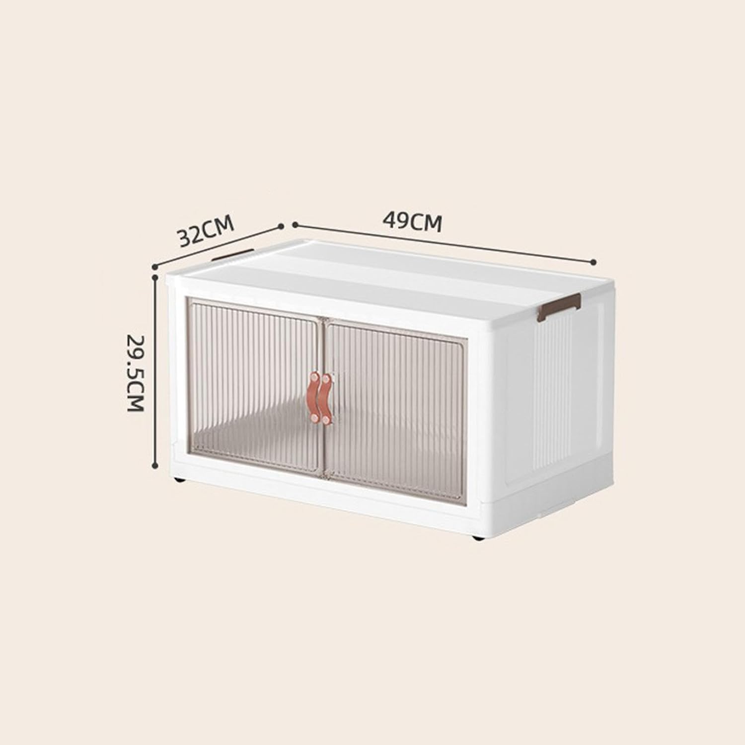Premium 1-Tier Foldable Plastic Storage Cabinet with Door – White