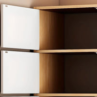 Premium Nordic Maple 6-Layer Wooden Storage Cabinet with Doors