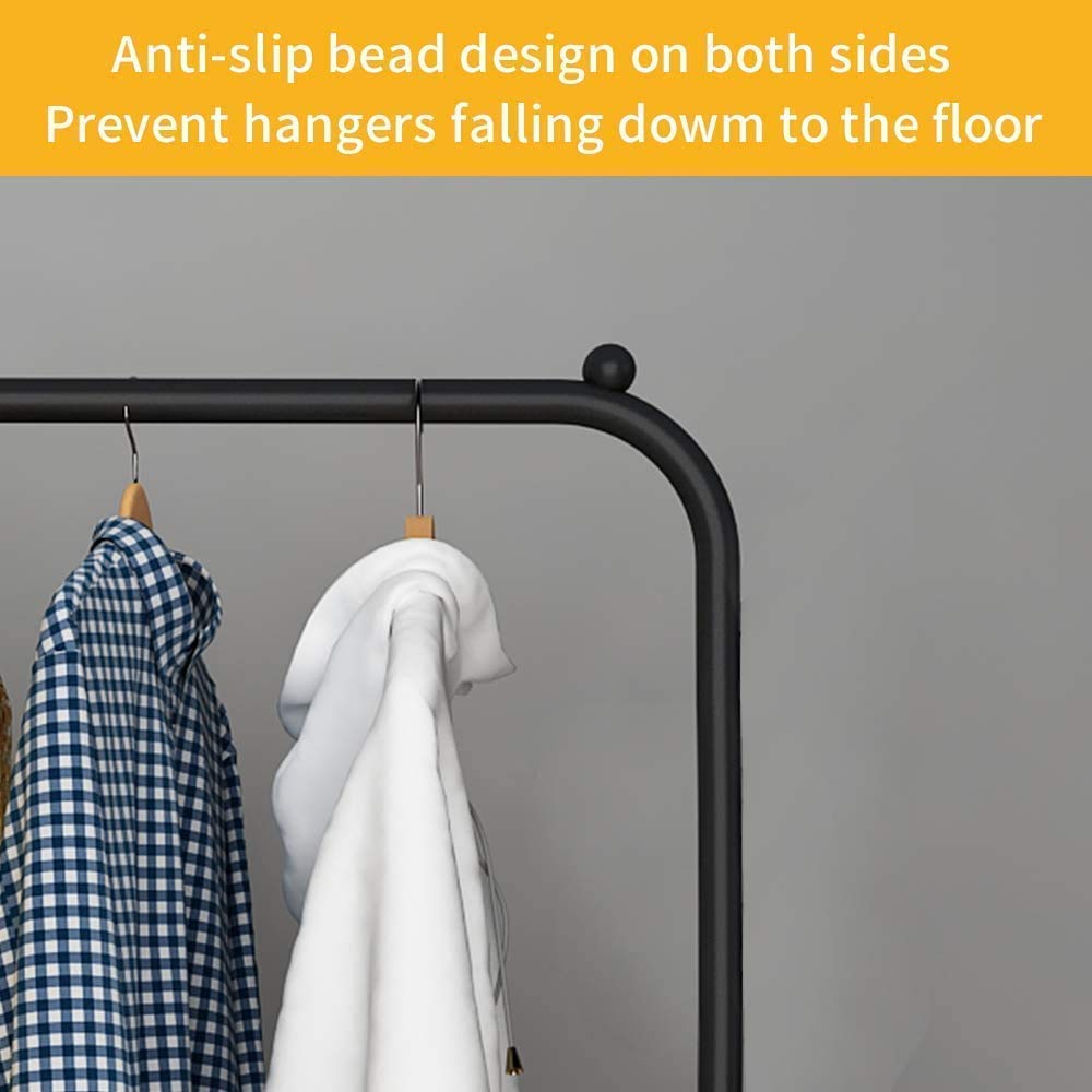 Premium Heavy-Duty Rolling Garment Rack – Black
