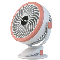 Premium 6-Inch Rechargeable Mini Clip Fan with 5-Speed Modes – 1200mAh | USB Portable Desk Fan
