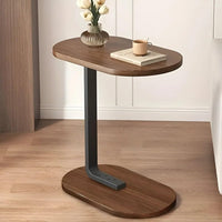 Premium Adjustable Oval Side Table – Nut Brown