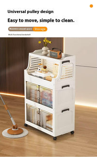 Premium 3-Layer Foldable Plastic Storage Cabinet – White