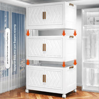 Premium 1+4 Door Multi-Purpose Kids Plastic Storage Cabinet – Ivory