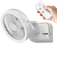 Premium 4000mAh Rechargeable Table Fan with 5-Speed Modes & LED Light – White
