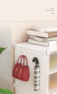 Premium 8-Door 16-Shelf Plastic Shoe Storage Cabinet | Dustproof Modular Shoe Rack | White