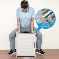 Premium 6-Layer 2-Door Plastic Shoe Storage Cabinet – White