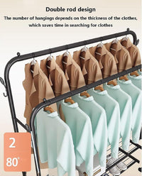 Premium Heavy-Duty Rolling Garment Rack – Black