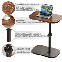 Premium Adjustable Pedestal Side Table – Nut Brown