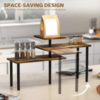 Premium 3-Tier Adjustable Corner Storage Shelf – Brown