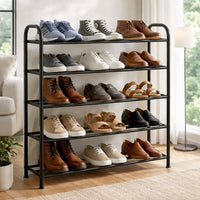 Premium 5-Tier Round Metal Shoe Rack