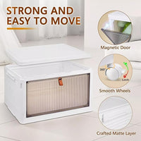 Premium 1-Tier Foldable Plastic Storage Cabinet with Door – White