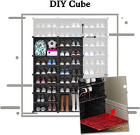 Premium 3-Door 6-Layer Plastic Shoe Storage Cabinet | Dustproof Modular Shoe Rack | Grey