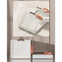 Premium 1-Tier Foldable Plastic Storage Cabinet with Door – White