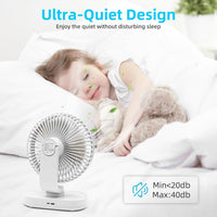Premium 4000mAh Rechargeable Desk Fan with 4-Speed Modes – Silver
