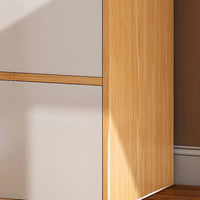 Premium Nordic Maple 6-Layer Wooden Storage Cabinet with Doors