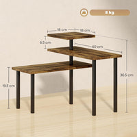 Premium 3-Tier Adjustable Corner Storage Shelf – Brown