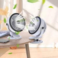 Premium 6-Inch Rechargeable Mini Clip Fan with 5-Speed Modes – Black