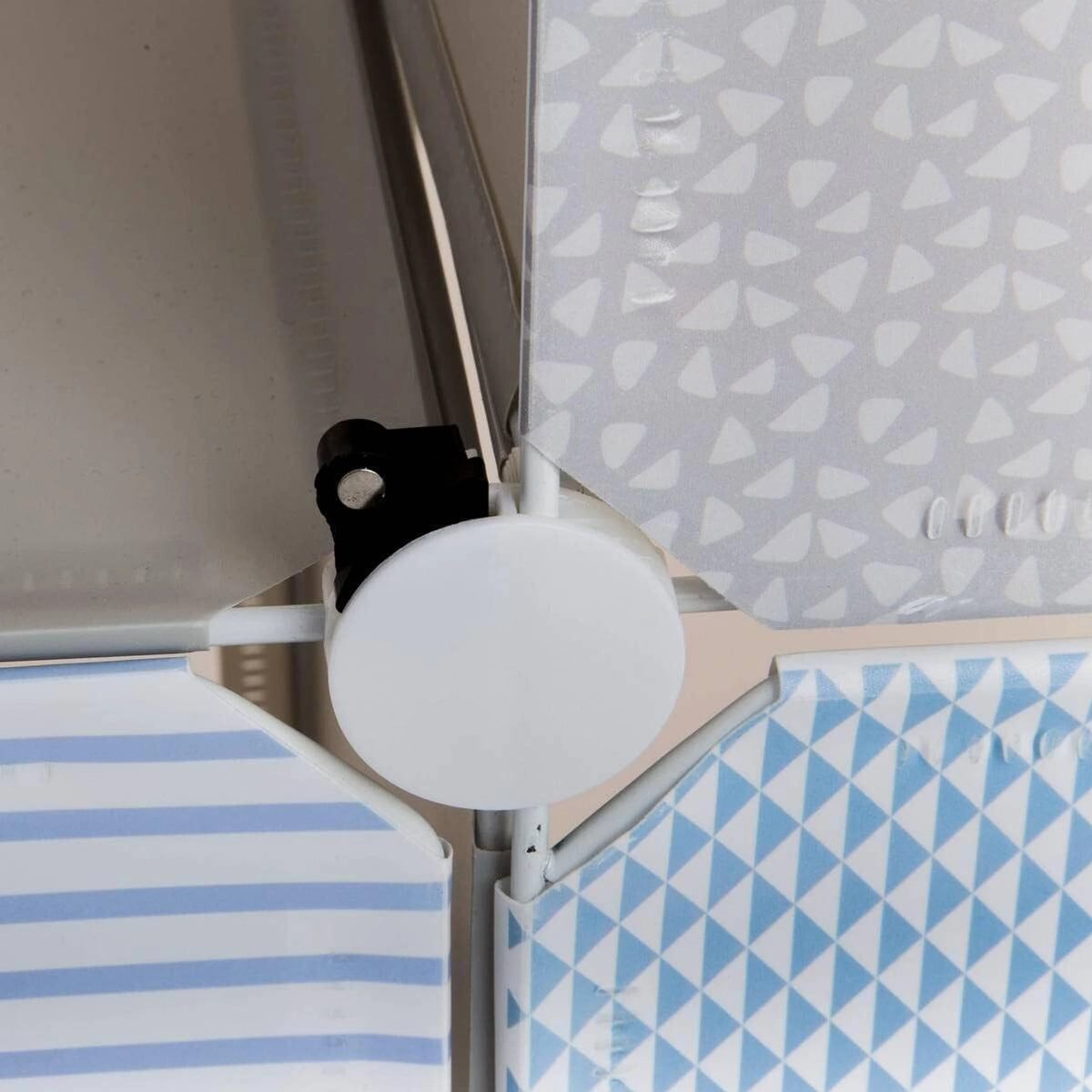 Premium 7-Door 7-Shelf Collapsible Plastic Wardrobe – Light Blue