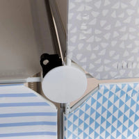 Premium 7-Door 7-Shelf Collapsible Plastic Wardrobe – Light Blue